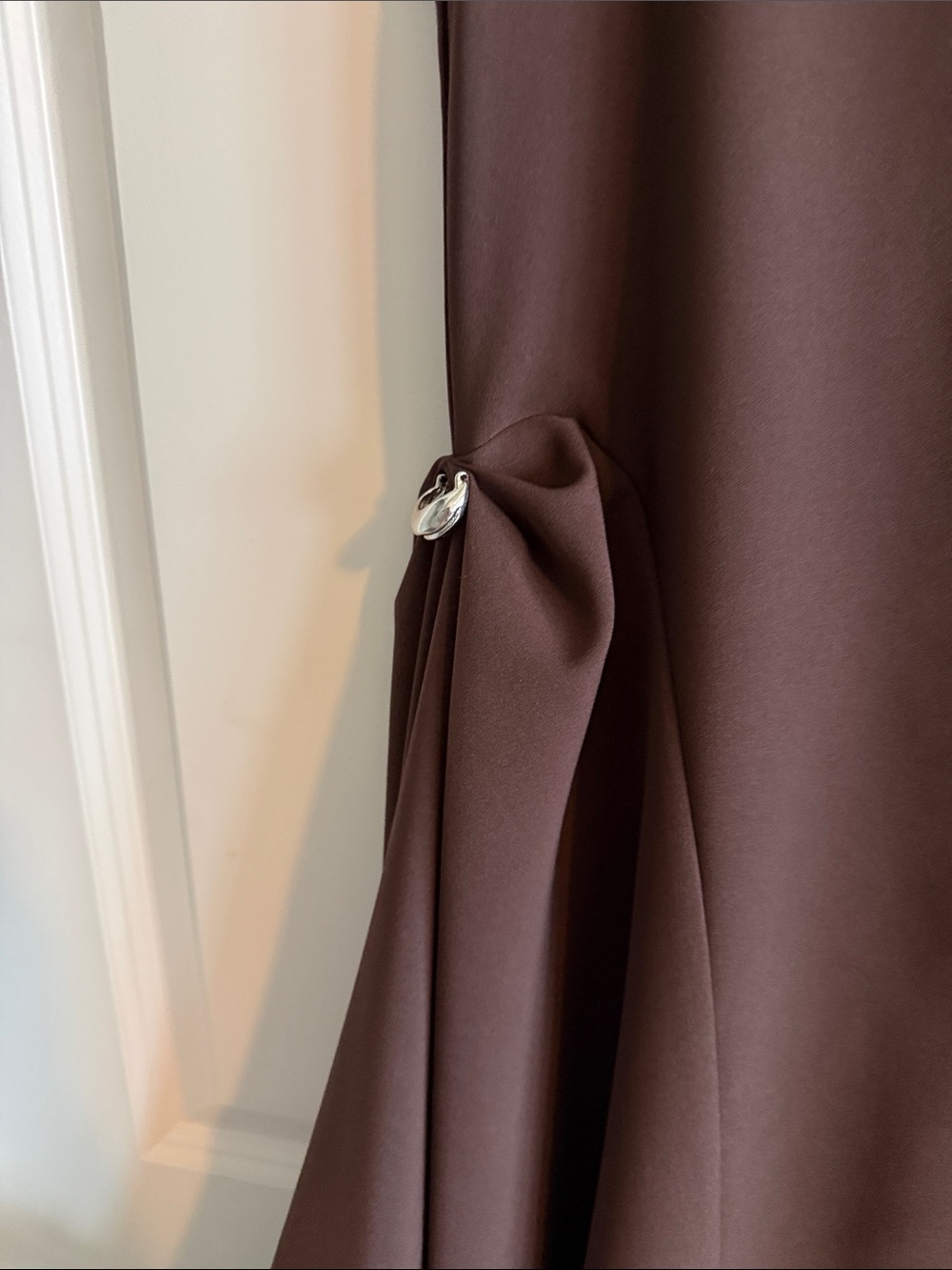 Commense Asymmetrical Neck Cap Sleeve Maxi Dress - Picture 10 of 13